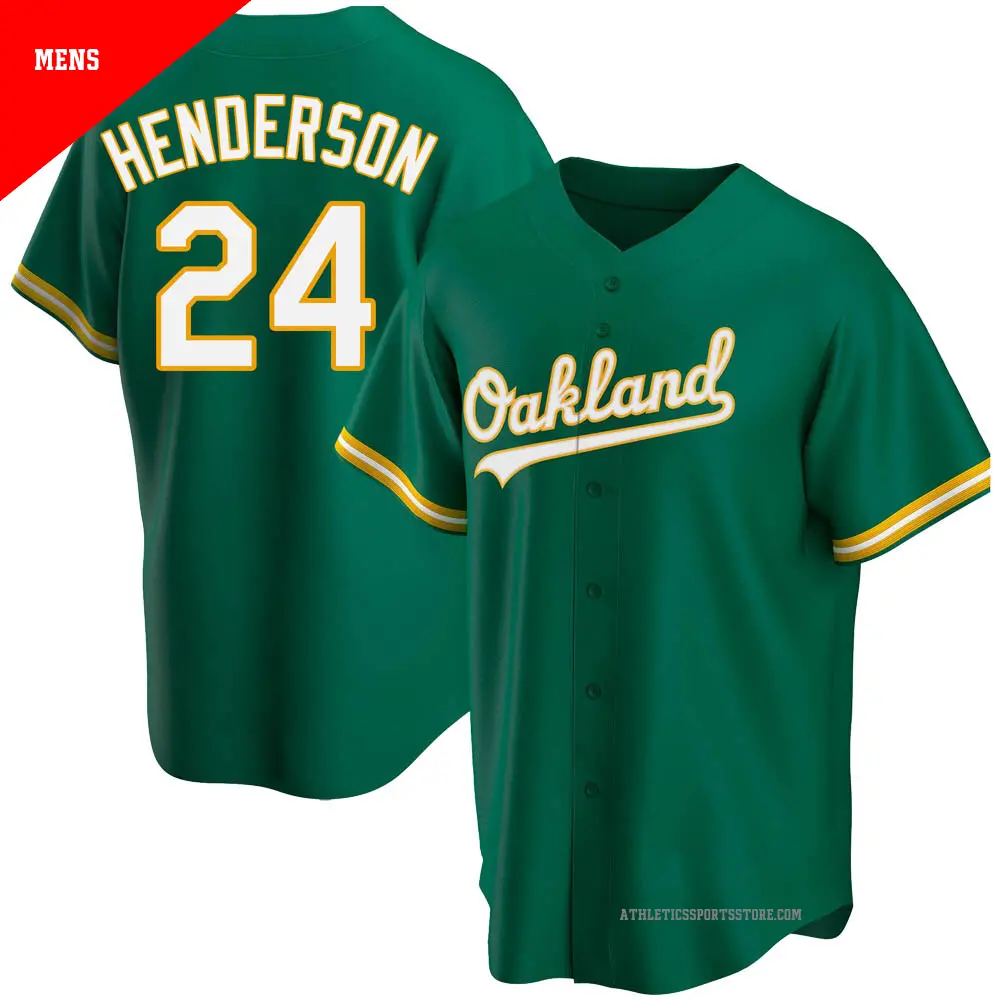 Men's #24 Rickey Henderson Oakland Athletics White Limited Home Jersey