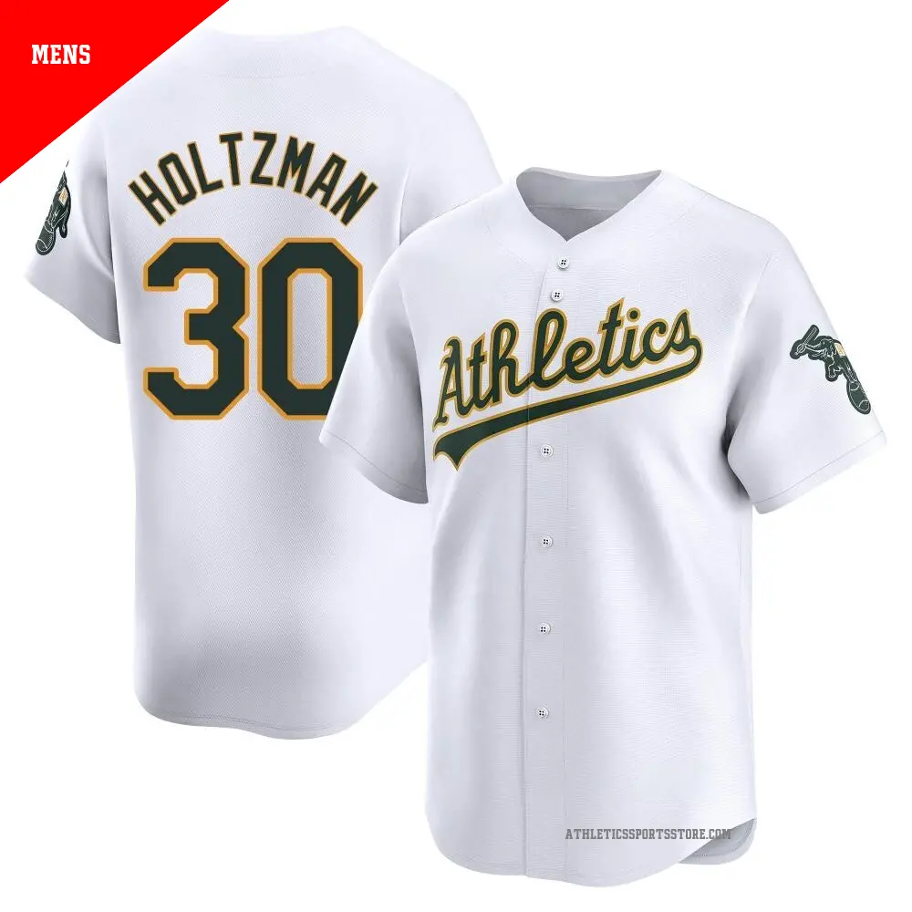 Men's ＃30 Ken Holtzman Oakland Athletics White Limited Home Jersey