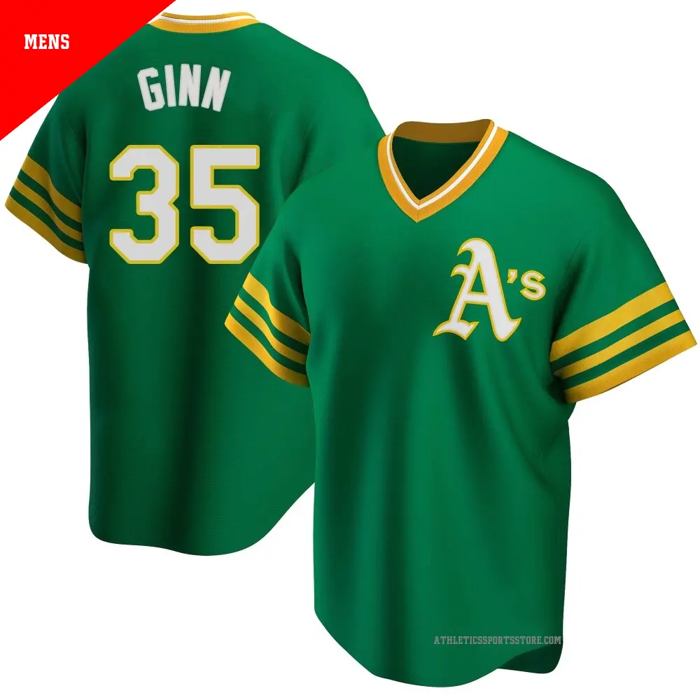 Men's ＃35 J.T. Ginn Oakland Athletics Green Replica R Kelly Road Cooperstown Collection Jersey