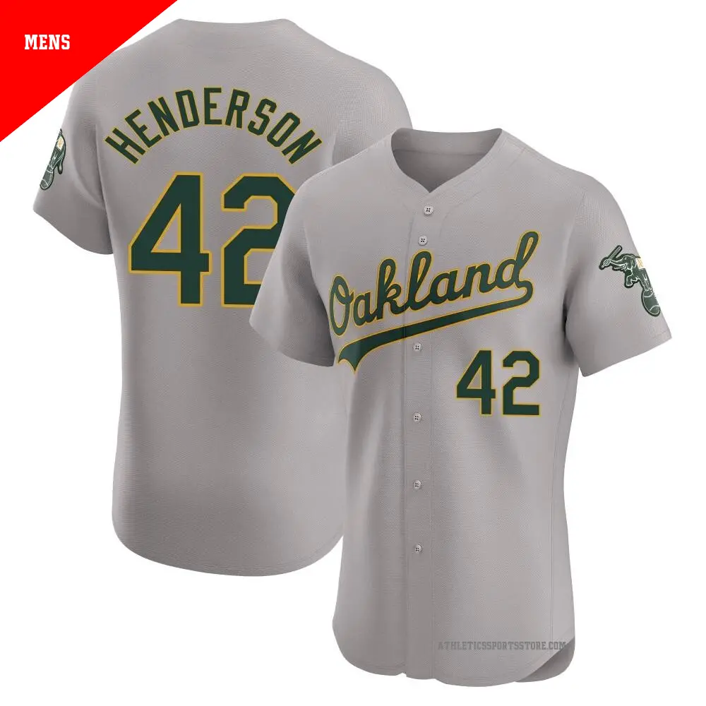 HENDERSON 24 レプリカユニフォーム グリーン Rickey Henderson Oakland Athletics Mitchell & Ness Jersey – #1