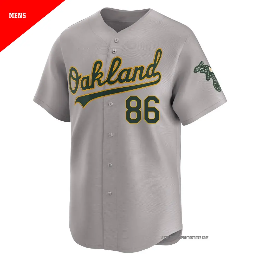 Men's #86 Mickey McDonald Oakland Athletics Gray Limited